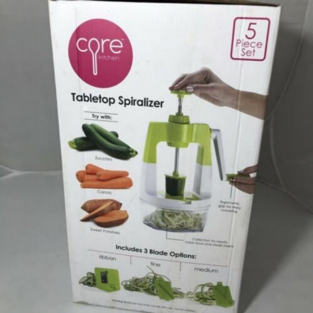 Core Kitchen 5pcs Tabletop Spiralizer Set salad fruit New in box - Picture 2 of 11